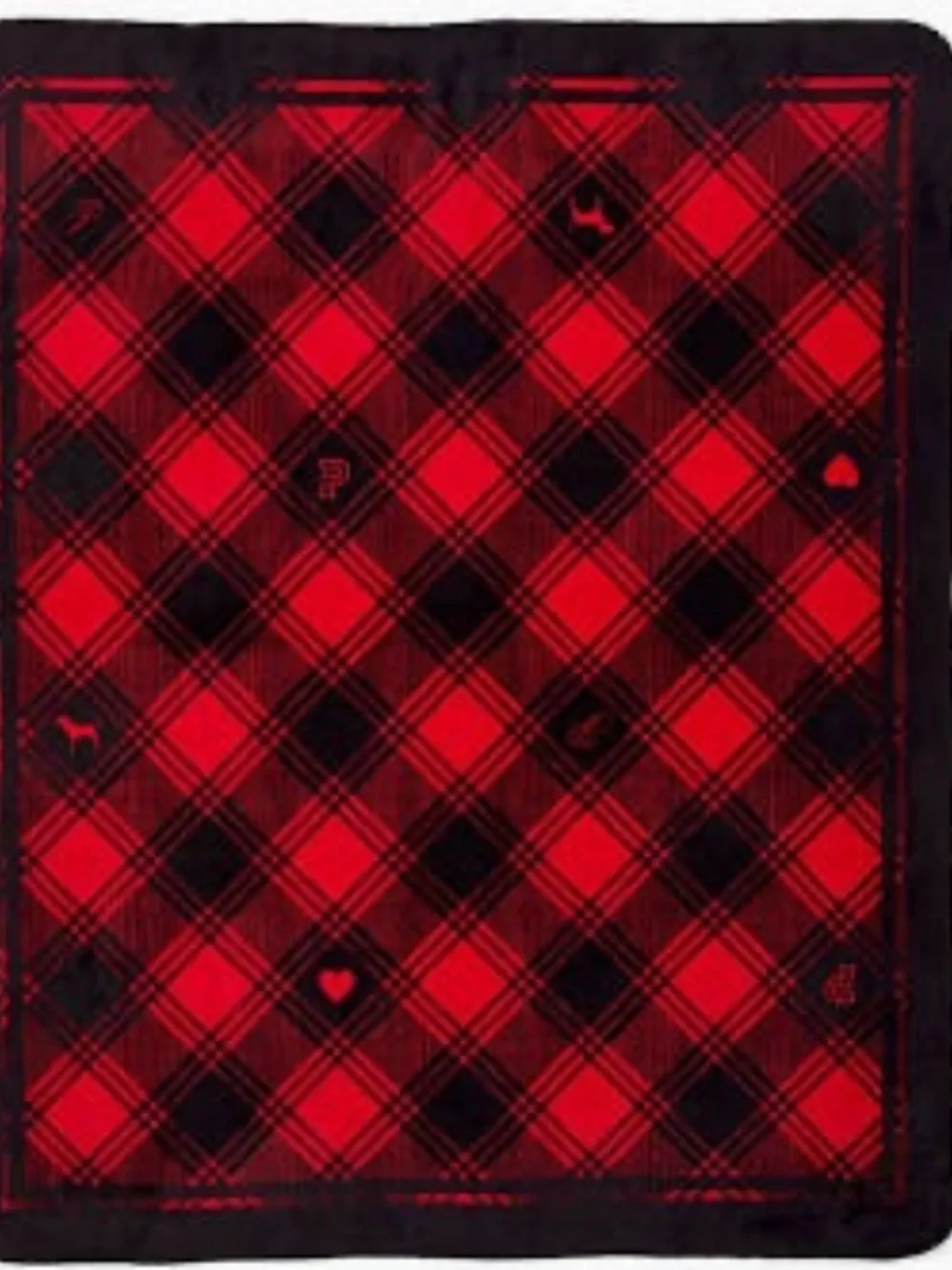 NWOB Victoria's Secret Red Buffalo Plaid Throw Blanket 50